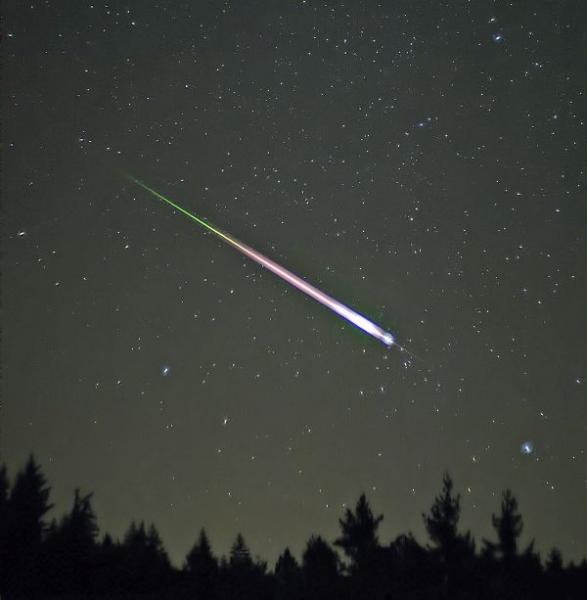 A meteor of the Leonid meteor shower